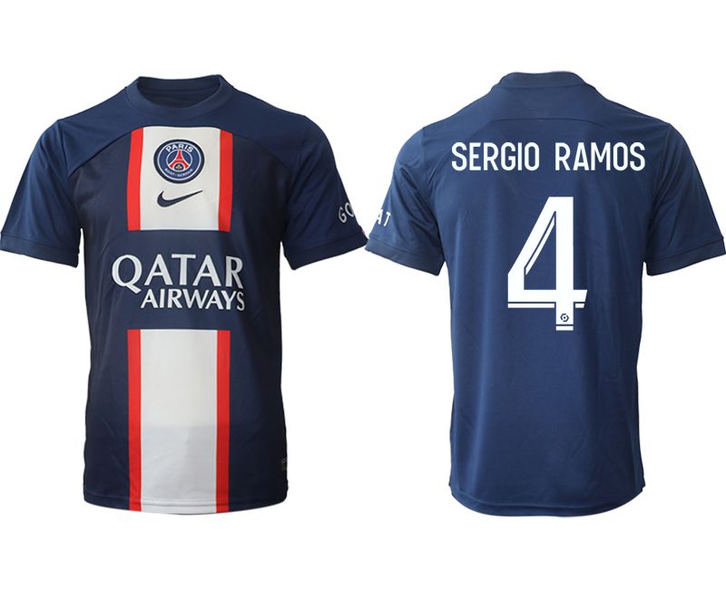 Men 2022-2023 Club Paris St German home aaa version blue #4 Soccer Jersey->paris st german jersey->Soccer Club Jersey